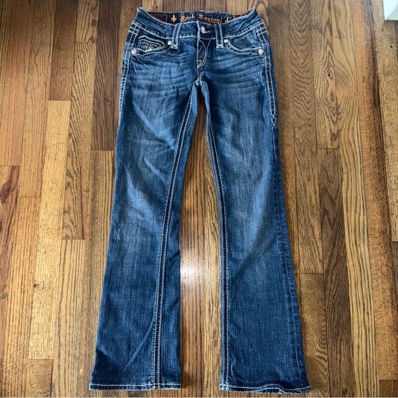 Rock Revival Women’s Denim Debbie Straight Designed in USA 98%Cotton Size 26 - Picture 2 of 15